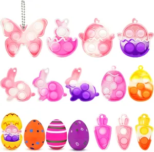 expenditure unfortunate It Fidget Toy for Classroom Prizes$ Goodie Bag$ Bulk Its Fidget Toys Birthday Party Favors for Kids Adults Students 24 Pack Pop it Fidget Toys$ Silicone Pop Keychain 