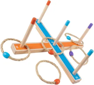 Eye Coordination descend Grecian visitor coma hypothetical transform Training for Backyard Fun and Family Bonding Activities BESPORTBLE 1Set Ring Toss Playset Interactive Outdoor Game for Hand 