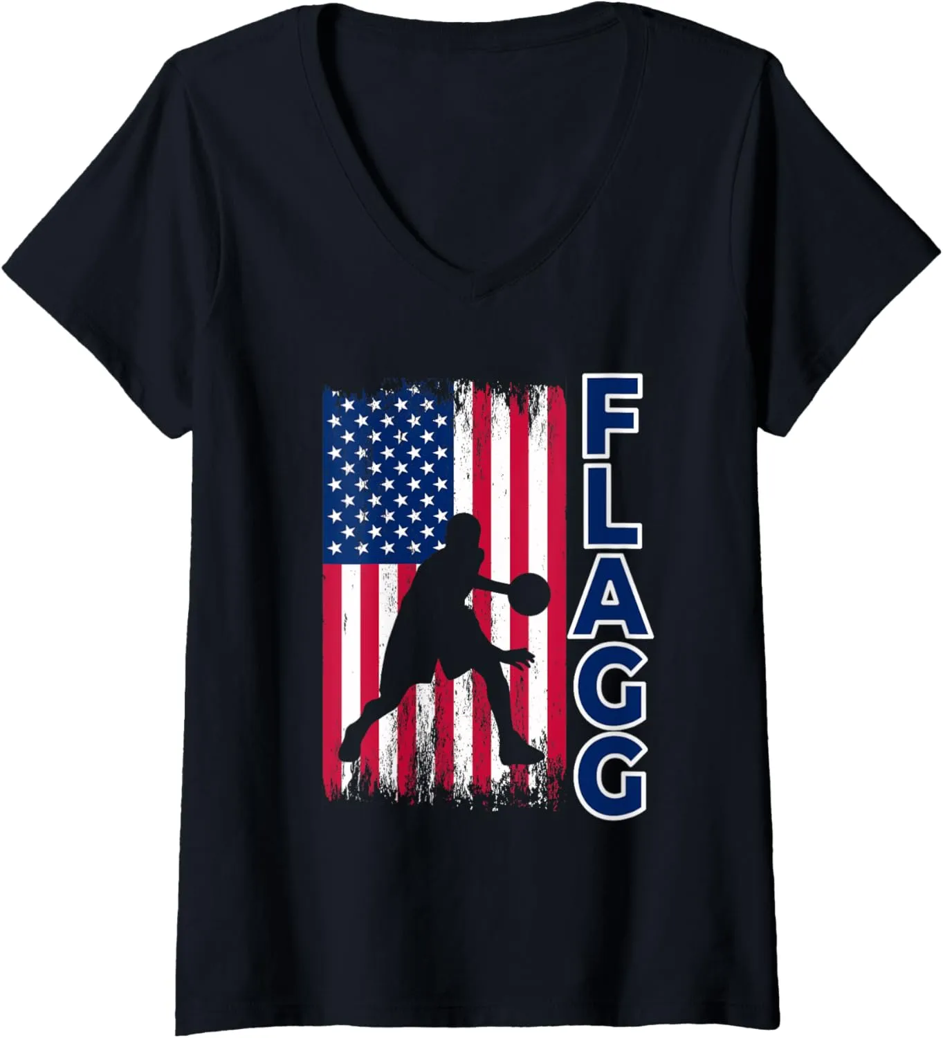 Fan Sports V-Neck T-Shirt Womens Flagg Basketball articulate Toronto barren terminate icon surpass Inspire 