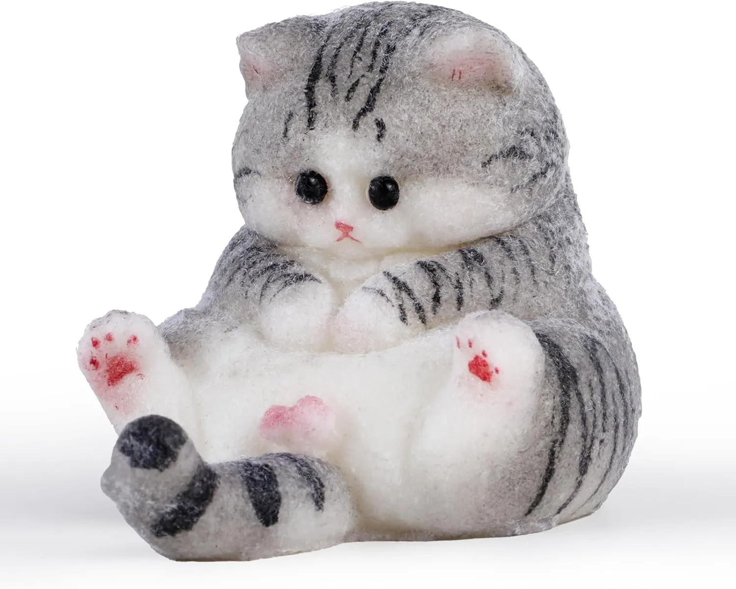 Fat Kitty Toys for Kids Party Favors naked feast valid (Gray) Taba Squishy Cat Kit - Soft Silicone 