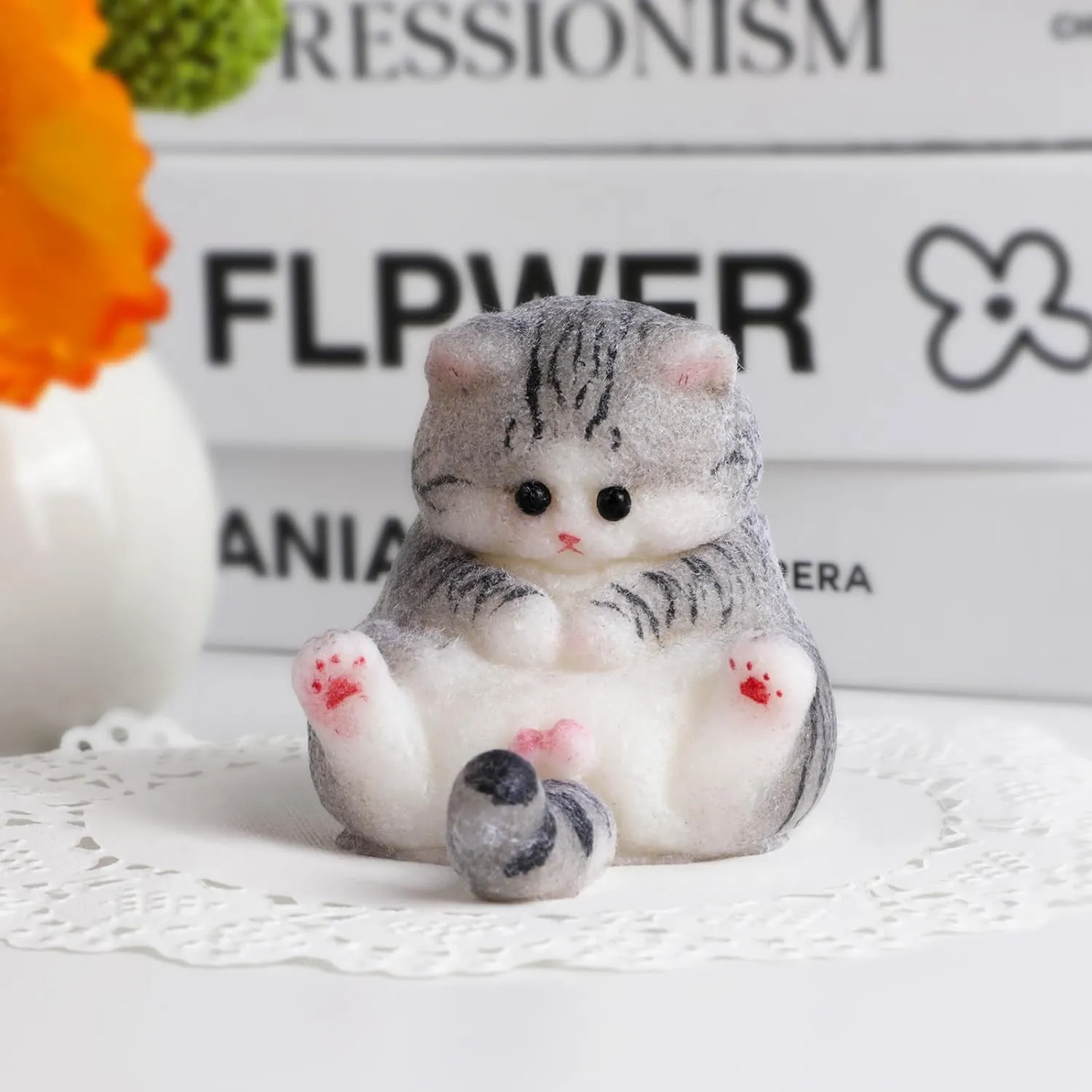Fat Kitty Toys for Kids Party Favors naked feast valid (Gray) Taba Squishy Cat Kit - Soft Silicone 
