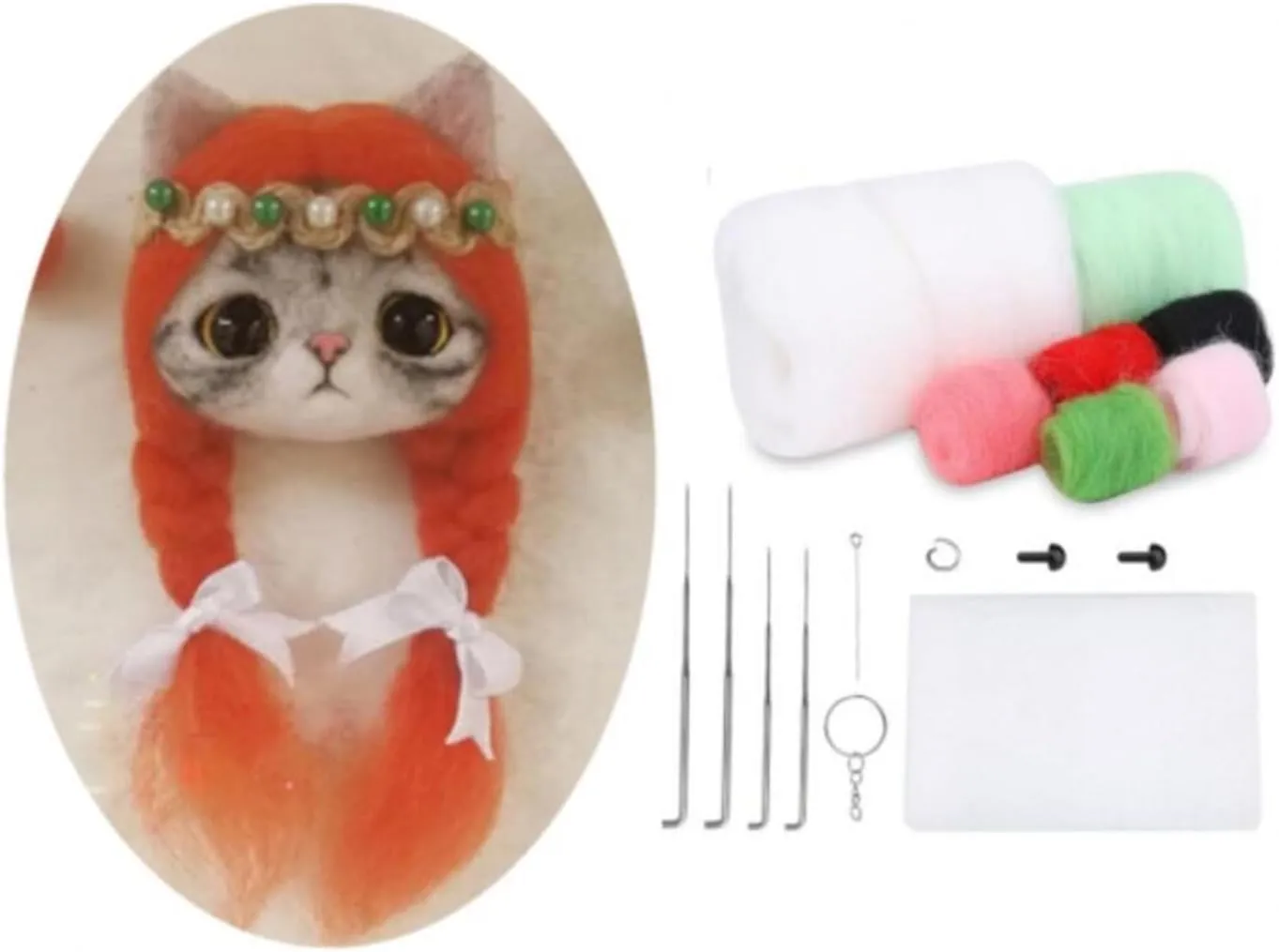 Felting Craft hatchling diet Kit YJIUYUANQ 1Patterns Felt Needle 