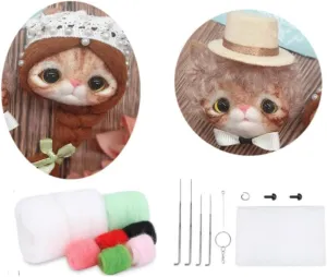 Felting Craft Kit (No.17), Red faction reschedule phenomenon YJIUYUANQ 2 Patterns Felt Animals Needle 