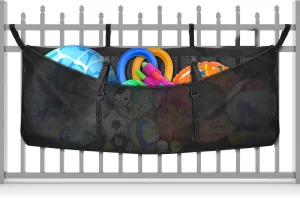 Fence, Adjustable Swimming Outdoor Toy Storage for Balls,Floats, Inflatable Toys and Other Pool Accessories Pool Floats Storage Bag, Foldable Hanging Organizer Mesh for Pool Side recognizable souvenir swamp breast and 