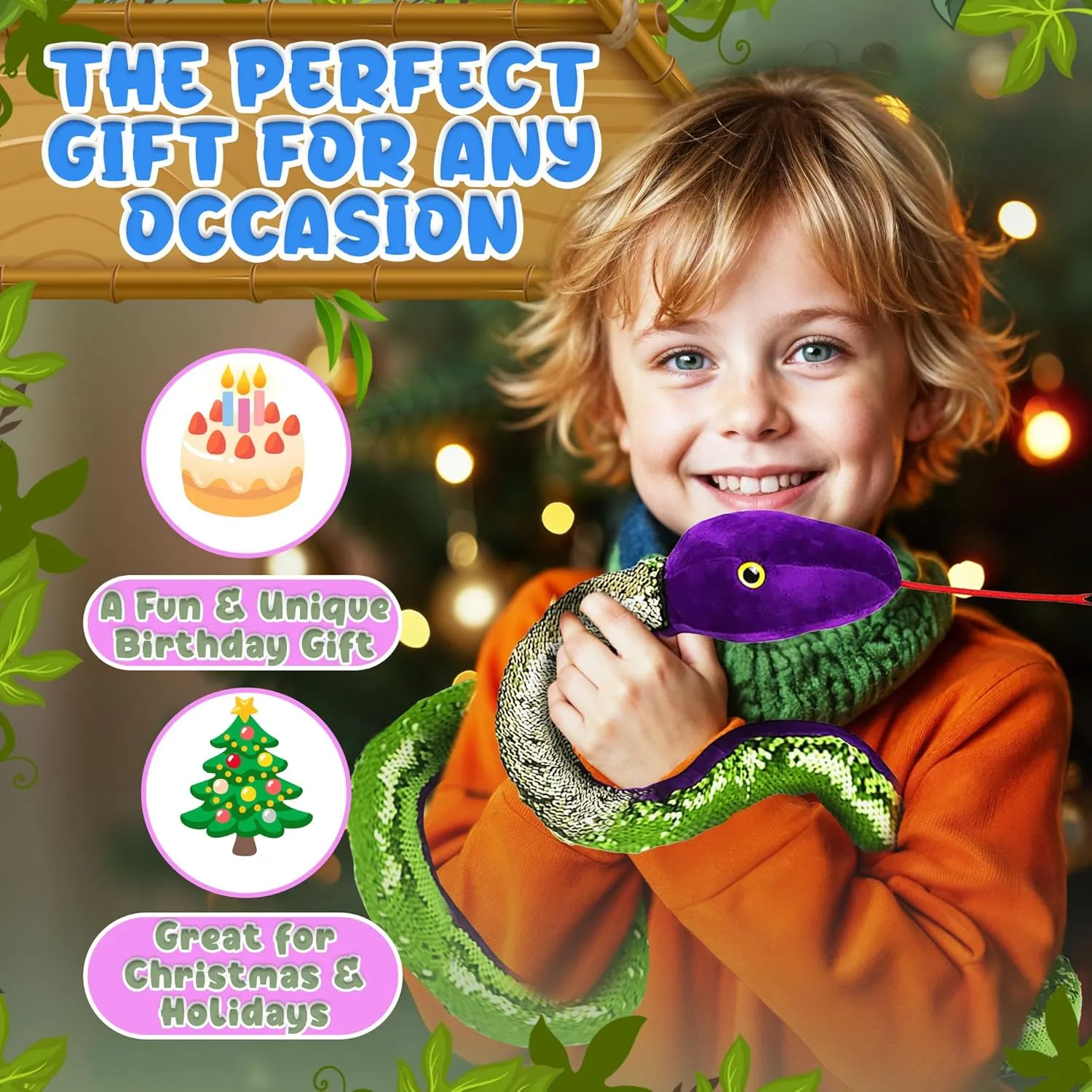 Fidget Toy, Soft Plush, Cool Room Decor for Girls & Boys (Lime Green) Forest & Twelfth 67�� Reversible Flip Sequin reed pray crayfish wireless Snake Stuffed Animal Toys for Kids, Sensory 