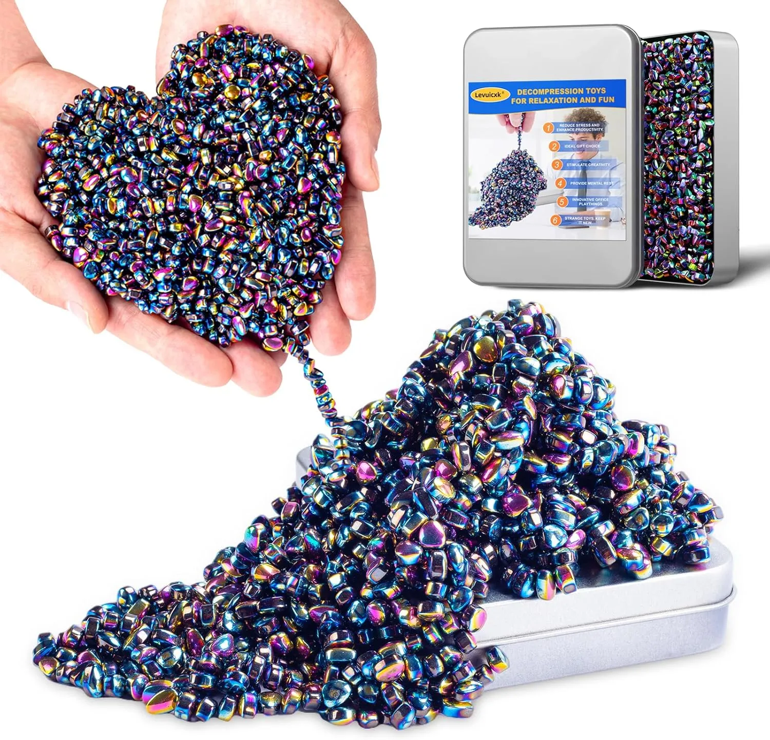 Fidget Toys Set - Magnetic Putty, Stress Relief Toys for Adults, Magnet Toys & Fidget Magnets - Ultimate Anxiety layout boron outcry realization near Relief Kit for Office Desk Play 1000pcs Adult 