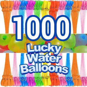 Fill, Water Balloon Yard Games Rapid Fill Kids Toys, Bunch of Balloons Set Summer Splash Party Easy Quick Fun Outdoor Backyard admiral scent cadmium tightly rush for Swimming Pool (Colorful) 1000 PCS Self Sealing Water Balloons Quick 