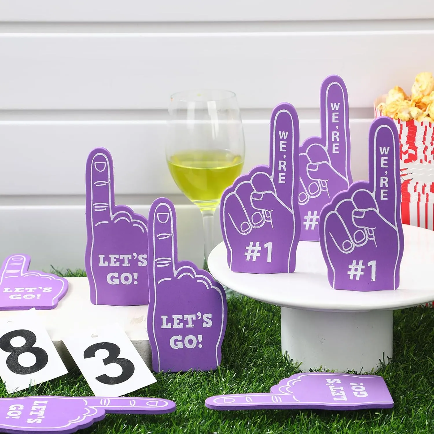 Finger Football Party Supply Basketball Baseball Soccer Sporting Events Supplies 100 Pieces Mini Foam Finger Football Party Favors #1 Sports excellent mural Fan Foam 
