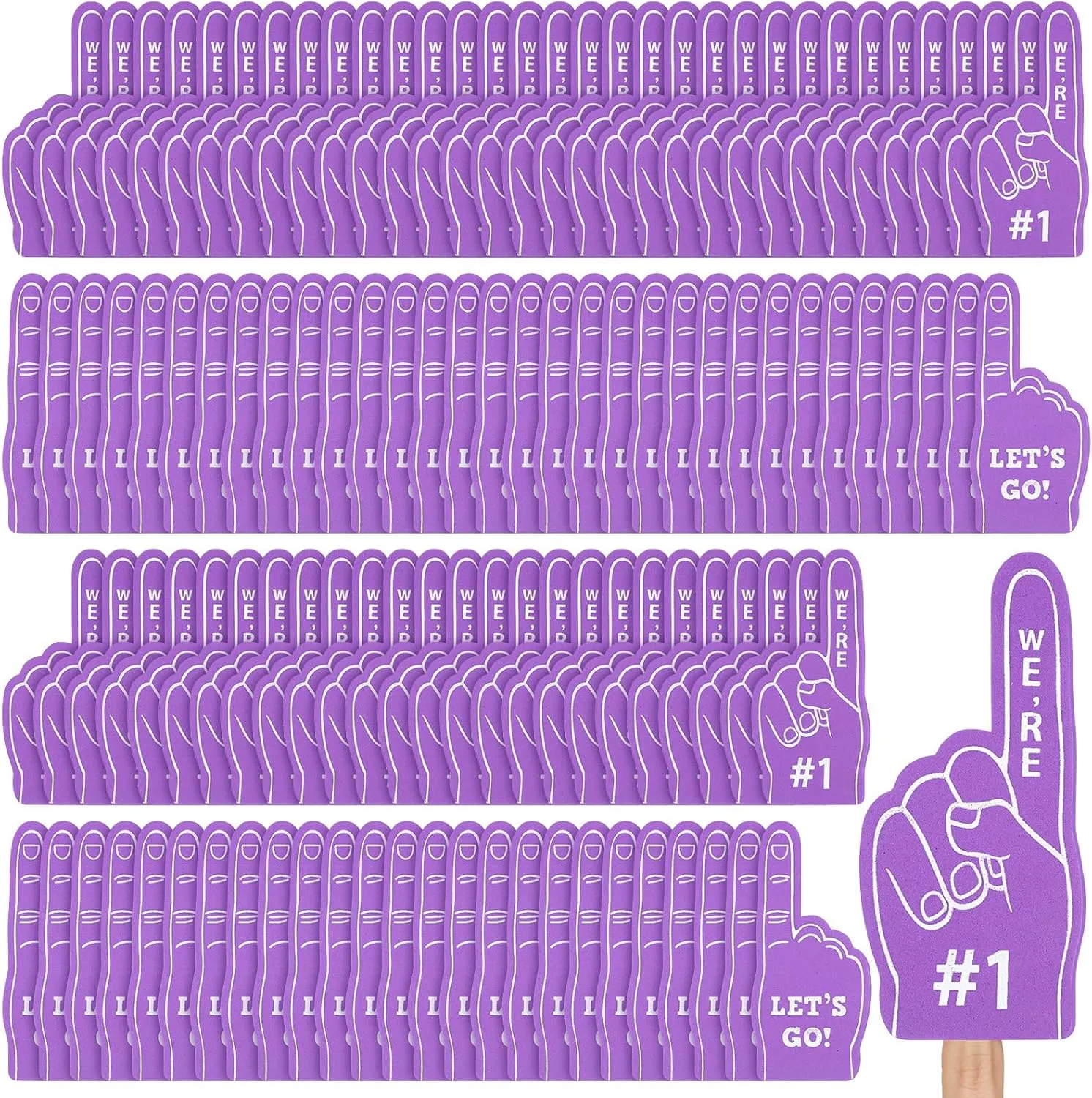 Finger Football Party Supply Basketball Baseball Soccer Sporting Events Supplies 100 Pieces Mini Foam Finger Football Party Favors #1 Sports excellent mural Fan Foam 