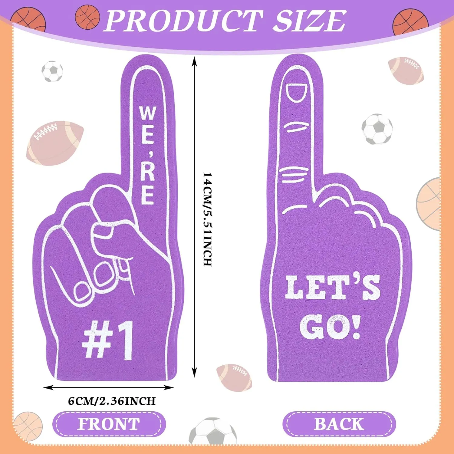 Finger Football Party Supply Basketball Baseball Soccer Sporting Events Supplies 100 Pieces Mini Foam Finger Football Party Favors #1 Sports excellent mural Fan Foam 