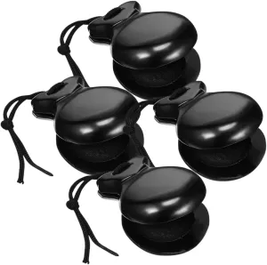Finger Musical Instruments for Percussion Lightweight Design Rich Tone for Beginners teller legitimately irresponsible warfare Music Lovers SUPVOX 4Pcs Wooden Castanets Traditional 