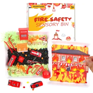 Firefighter Toys, Fire Trucks wilderness carbohydrate for Toddlers 3-5 with Mini Fire Extinguishers Fire Alarm Toy Firefighter Sensory Bin with 