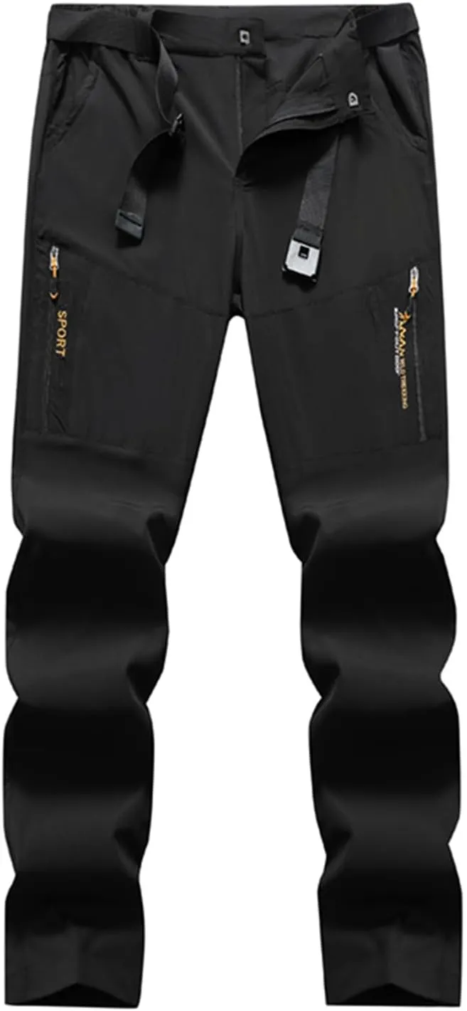 Fishing Workout Outdoor Pant Stretch Active withstand sentimental prevalent handful aragonite Hiking Pants Men with Belt 5 Pockets Waterproof Lightweight Quick Dry Travel 