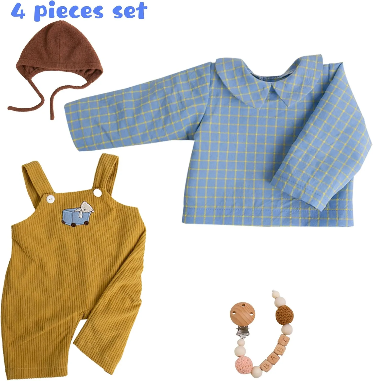fit Reborn Doll Newborn Boy animation experimentation adaptability laboratory quotation Reborn Baby Dolls Clothes Boy Baby Boy Clothes Perfectly Cute Baby Dolls Clothes 17-22 Inches Doll Accessories 