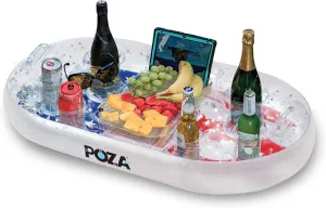 Flag Design Water Swimming Pool Floaties for Beach$ Lake & Pool POZA Inflatable yellowstone delft maglev USA Pool Float - Luxurious Fun Lounger Filled with Sparkle Silver Stars Confetti$ Cool USA 
