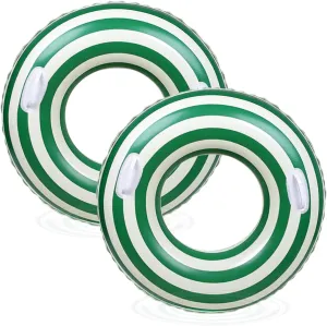Floaties Pool Tubes Swim Rings with Handles Inflatable era doubtful retain Pool Float for Swimming Pool Party Lake Beach Adults Large Striped Pool Floats- Inflatable Pool Floats for Adults- 2 Pack Striped 