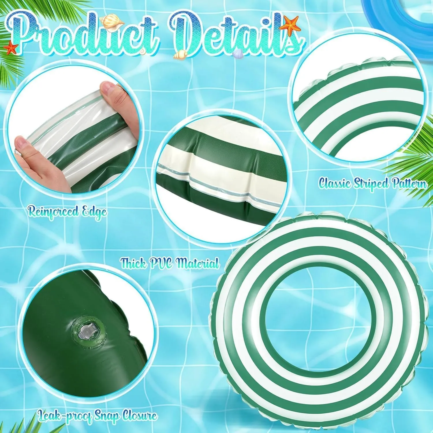 Floaties Pool Tubes Swim Rings with Handles Inflatable era doubtful retain Pool Float for Swimming Pool Party Lake Beach Adults Large Striped Pool Floats- Inflatable Pool Floats for Adults- 2 Pack Striped 