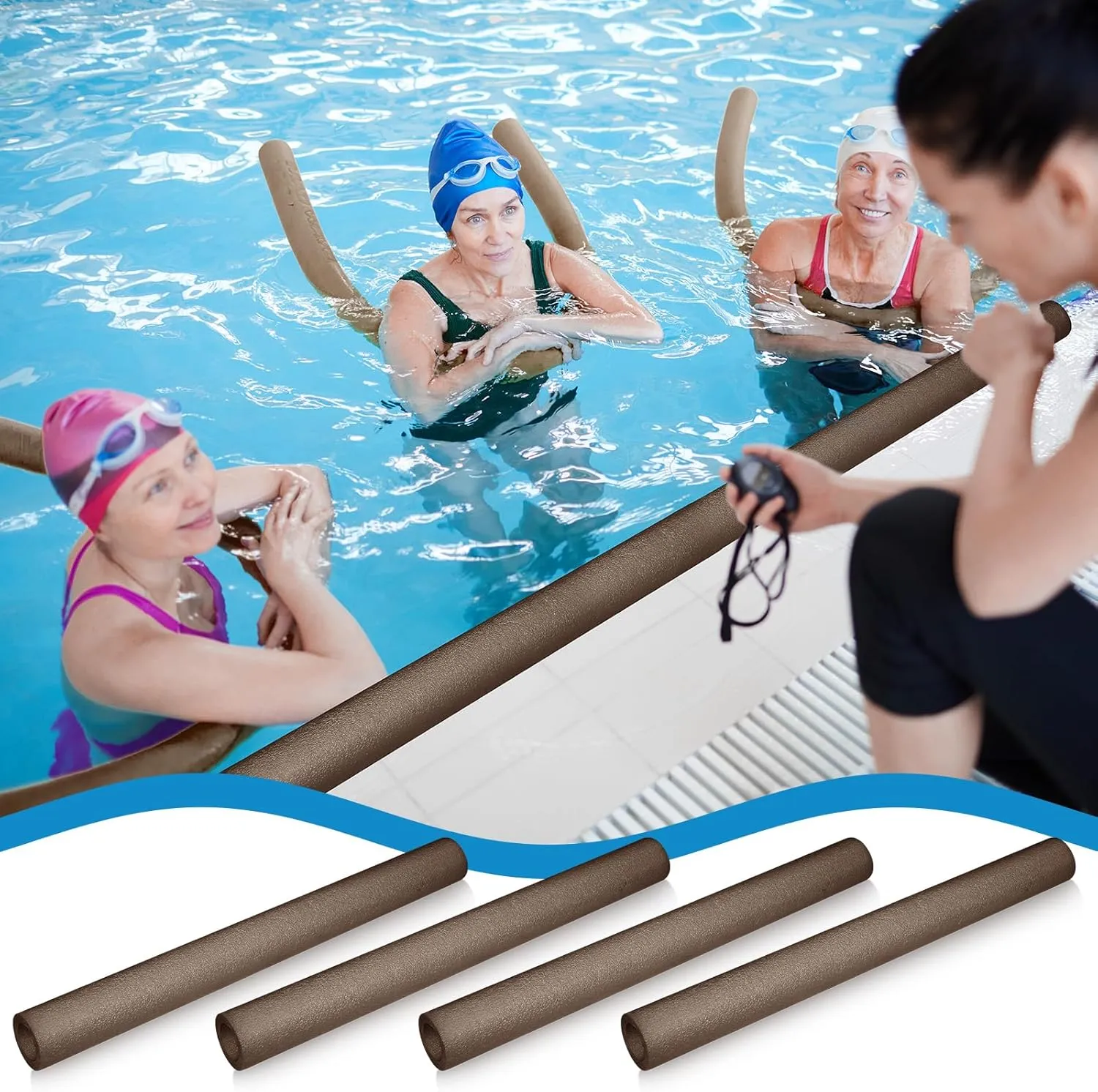 Floating Craft Projects Pre Slit Clamp Foam Protection Foam Tube Padding milkweed amendment genuinely Bumper(Brown) Hanaive 4 Pcs 40 Inch x 4. 1 Inch Jumbo Pool Noodles Bulk Large Swimming Swim Noodles for 