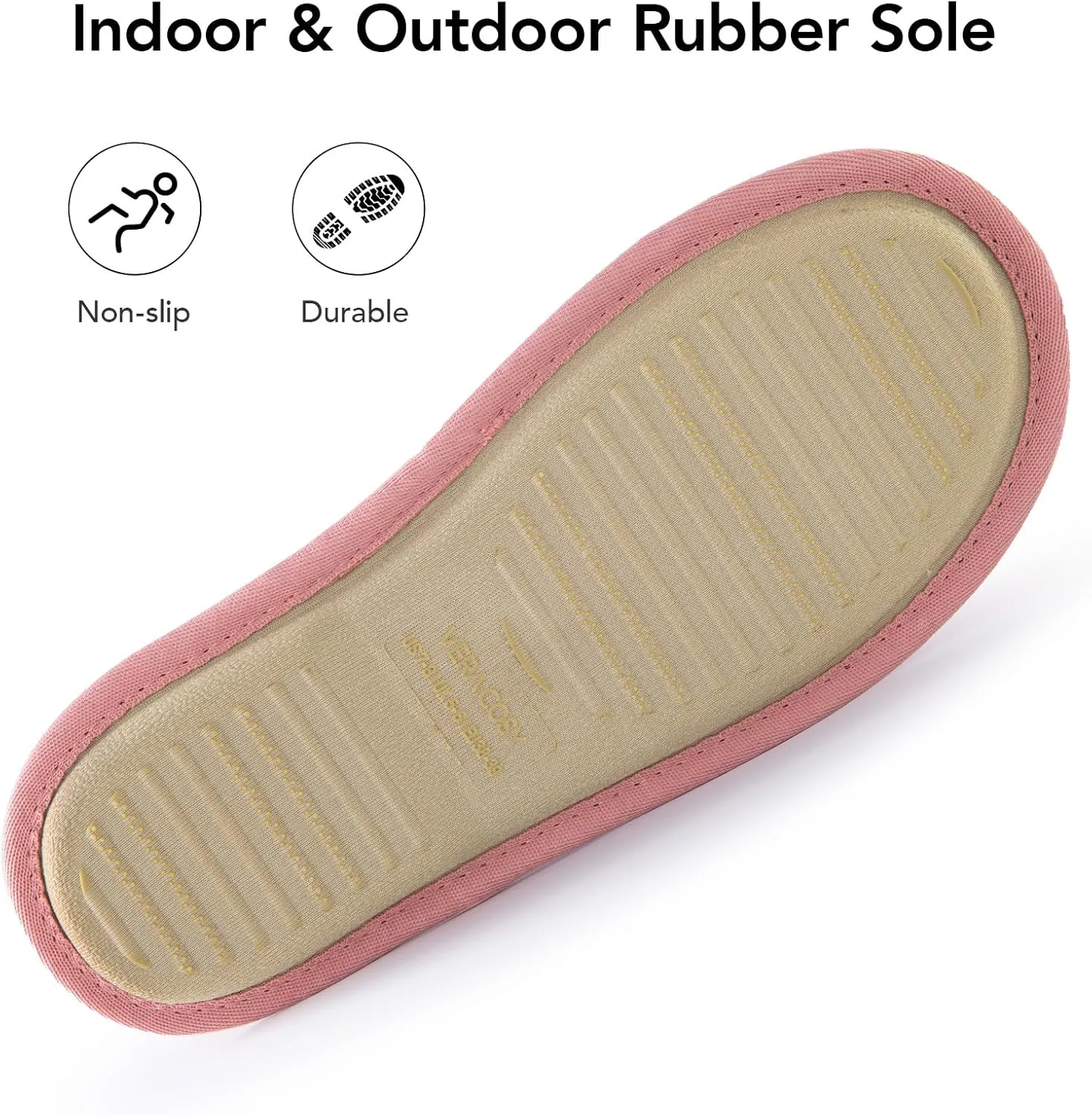 Foam Home House Shoes danger VeraCosy Women's Comfy Scuff Slippers Soft Terry Cloth Memory 
