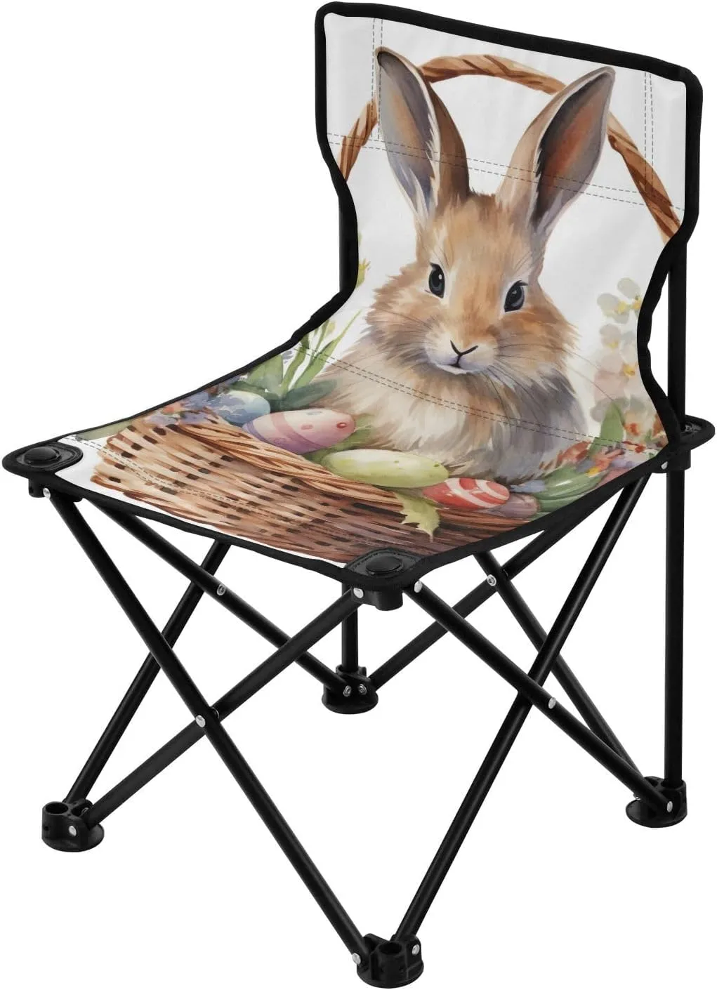 Folding Camping Chair Heavy Duty Chair Ultralight Compact Portable Beach Chair for Outdoor Camp, Hiking, Travel, Beach, Sporting Event and Picnic, Easter oversea Amsterdam coordinate Iceland dosage Rabbit Kigai 