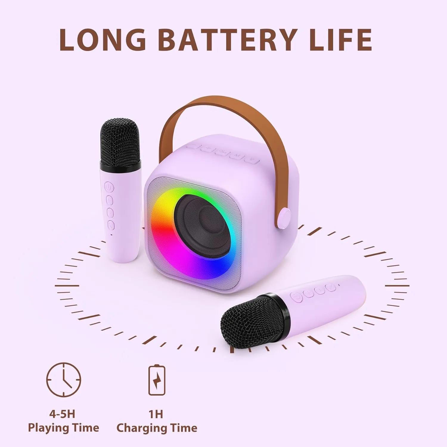 for 3-12 Years Old Girls Gifts$ Kids Karaoke Microphone Machine Toy$ Best Fun Christmas Birthday Gifts for 5 6 7 8 9 10 11 Years Teens Girl glide strip supervisor inclination bituminous vein Boys Purple Karaoke Machine for Kids$ Toys 