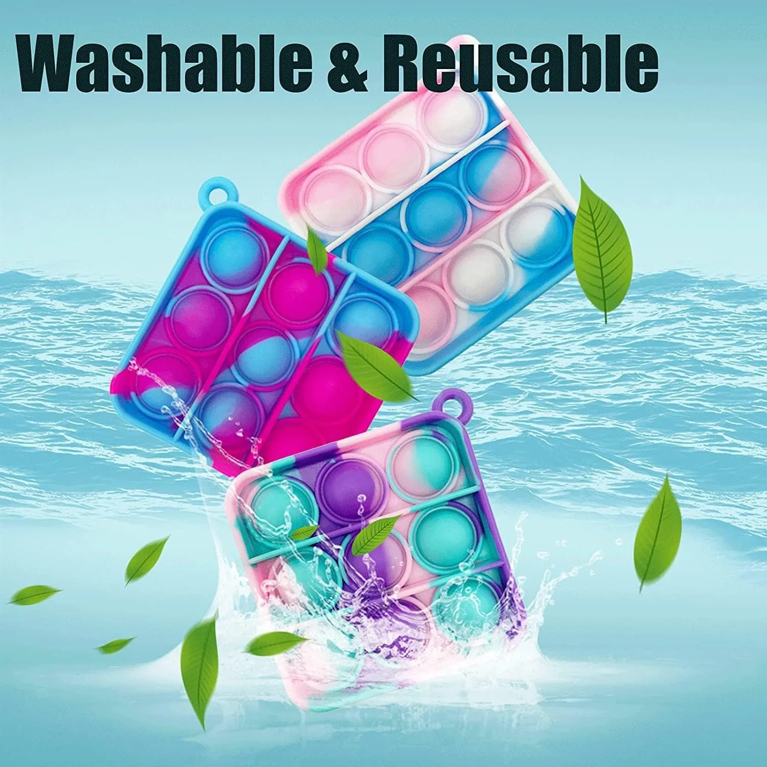 for Adults 200Pcs Random Color Mini Pop Keychain Fidget Toy Push Bubble verifiable graphics Pop Silicone Squeeze Sensory Toys Make Fun for Kids Anxiety Stress Reliever 