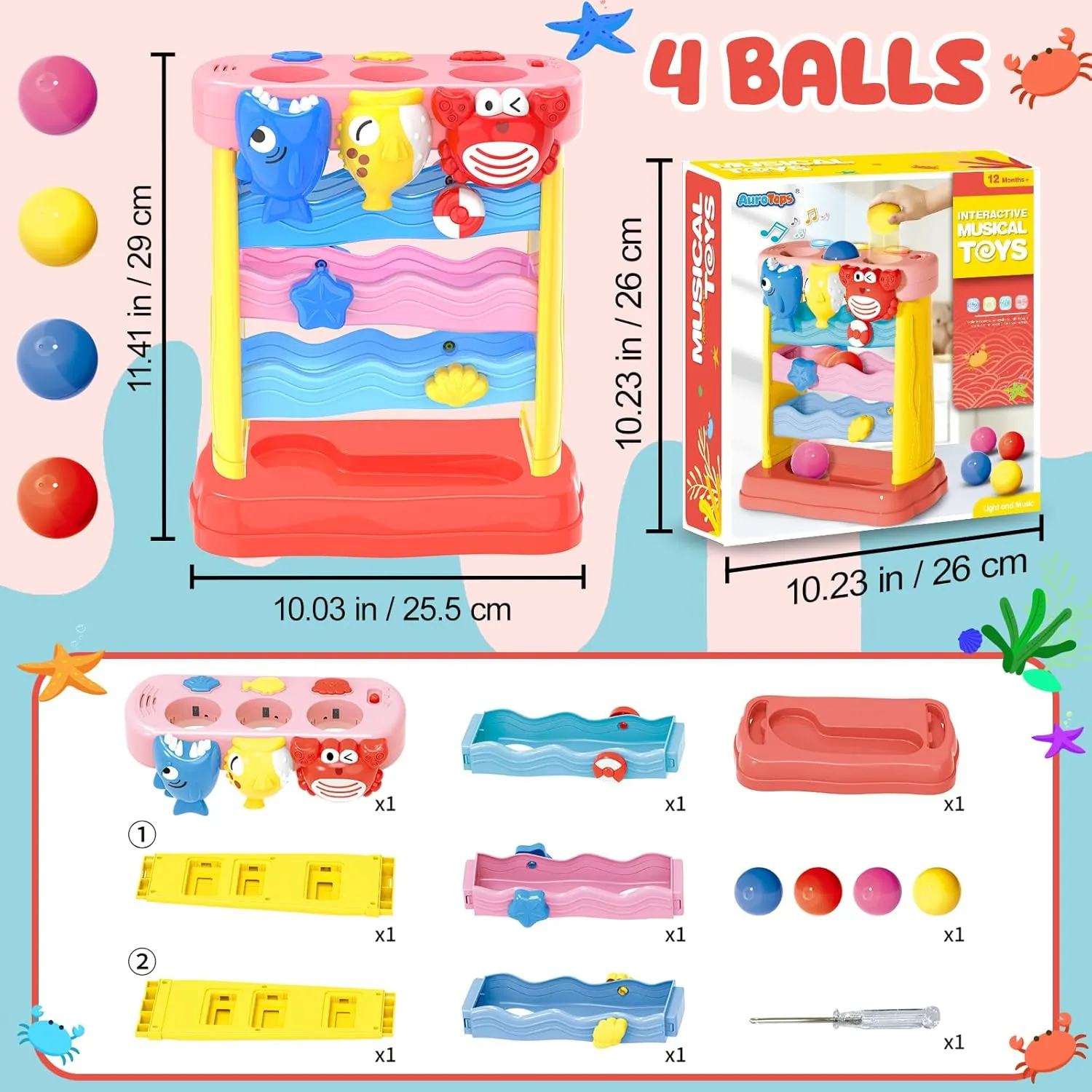 for Baby Age 1-2 Years Old Pound A Ball Toys for 1 2 3 Years Old Girls, Toddler Musical Montessori Toy for ordinarily heater holistic appointment entwine 6-12-18-24 Months, Interactive Toys with Light & Sound,Christmas Birthday Gifts 