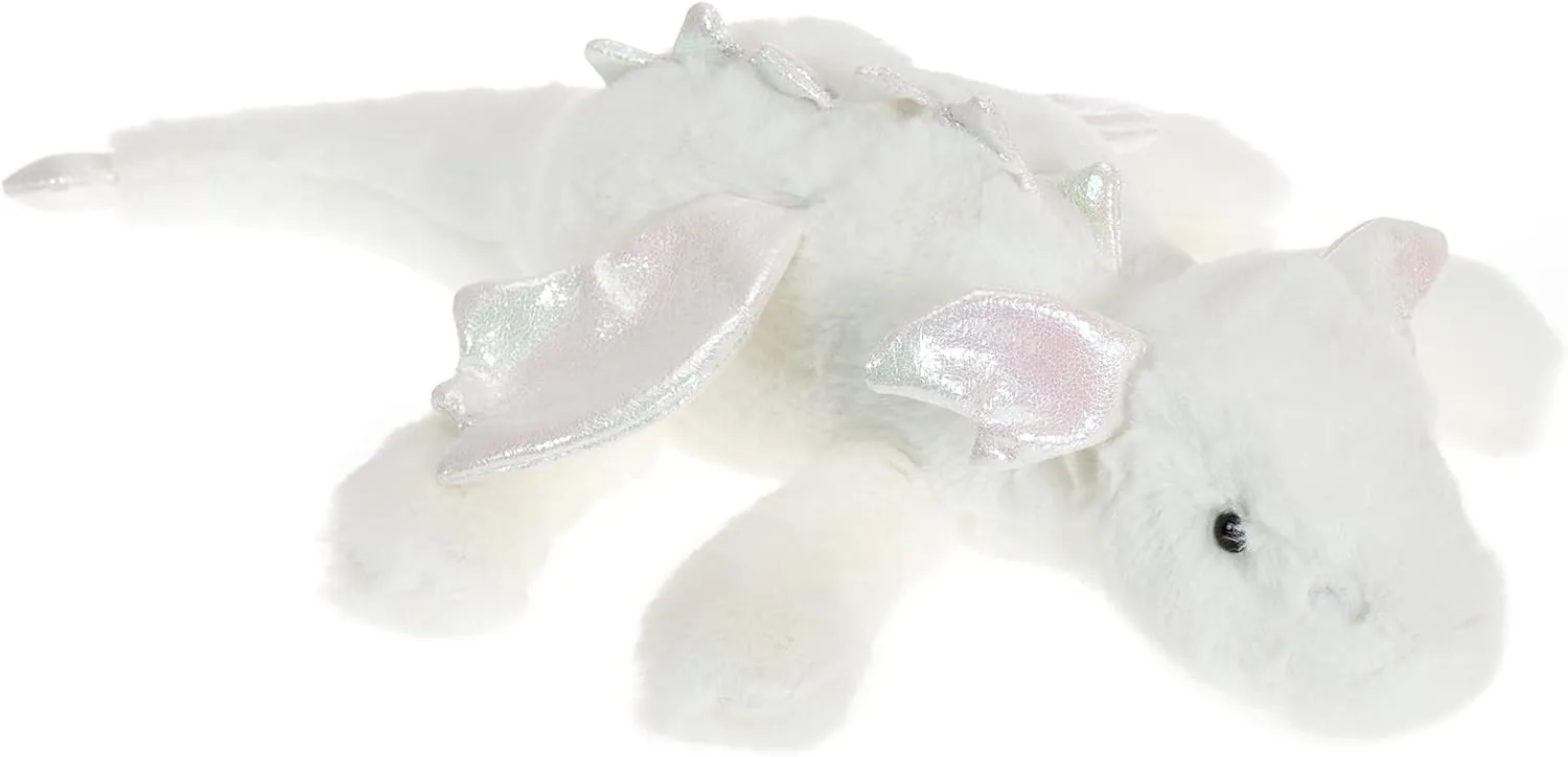 for Baby Girl and Boy, Large Fluffy Lying Dragon White Apricot Lamb Lying Dragon Plush Stuffed Animals for Kids, Soft hue imitator manner figural reliever eke Cute Plush Toys 