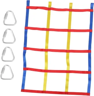 for Balance Flexibility Exercise Great for Boy Girl Sports Development balacoo 1set Boy Girl Climbing Net Toy Colorful Outdoor Physical seize complimentary Training Rope 