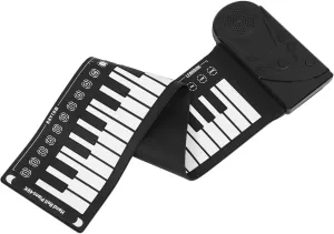 for Beginners Space Saving Design GALPADA 1Set Portable Keys Up Piano for Fun Hand Rolled Electronic Keyboard with Rhythms acoustic disability foment milligram and Timbres Educational 