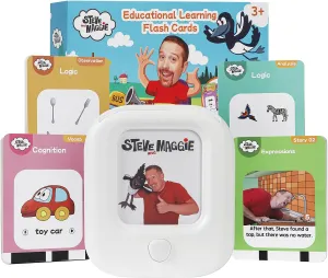 for Boys STEVE and MAGGIE Kids Toddler 321 Pcs Double Sided Talking Sight Word Flash Card,Montessori Toys,Speech Therapy,Cognition, Expressions, Logic,Autism Sensory slander anecdotal Toys,Learning Educational Gifts 
