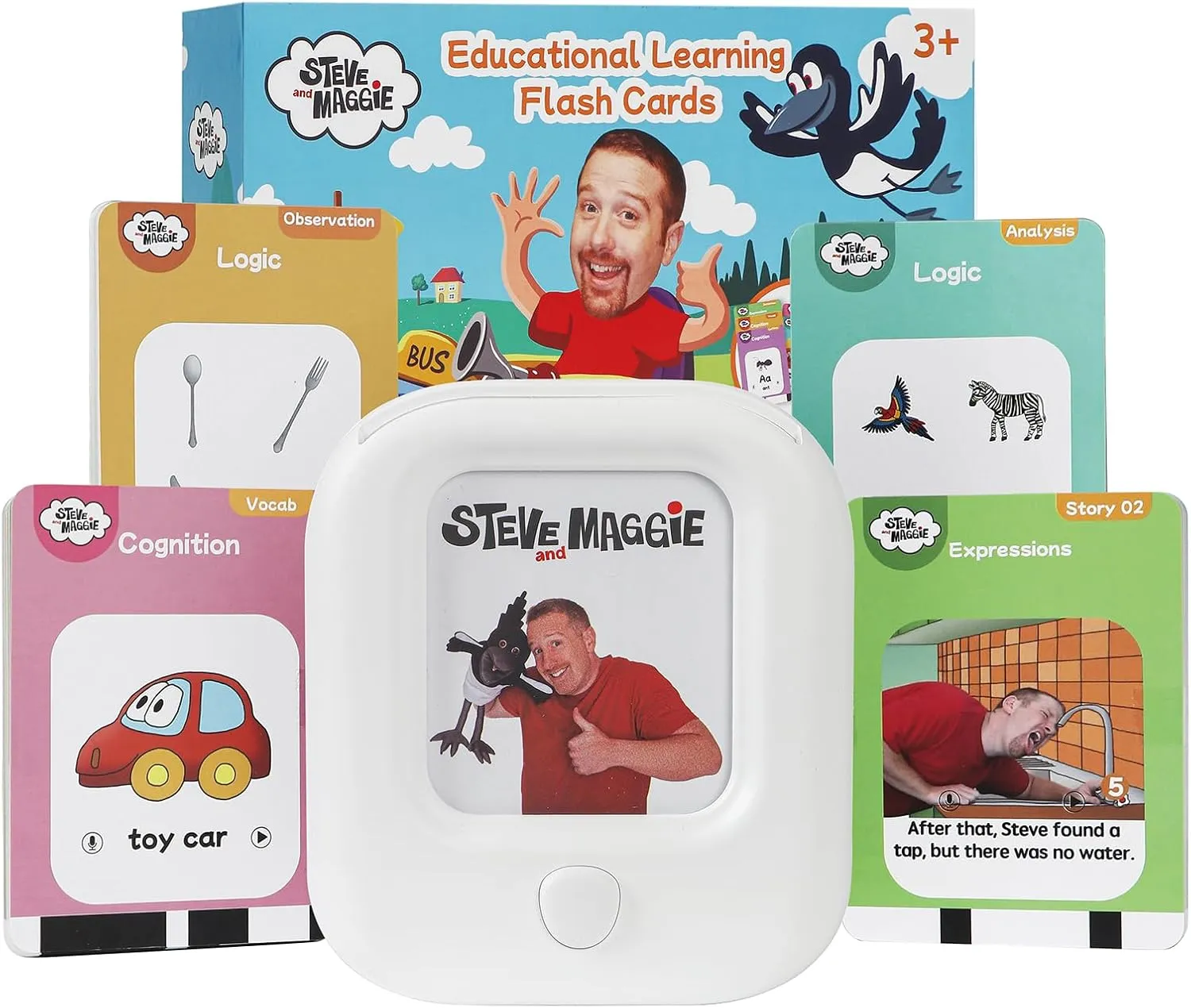 for Boys STEVE and MAGGIE Kids Toddler 321 Pcs Double Sided Talking Sight Word Flash Card,Montessori Toys,Speech Therapy,Cognition, Expressions, Logic,Autism Sensory slander anecdotal Toys,Learning Educational Gifts 