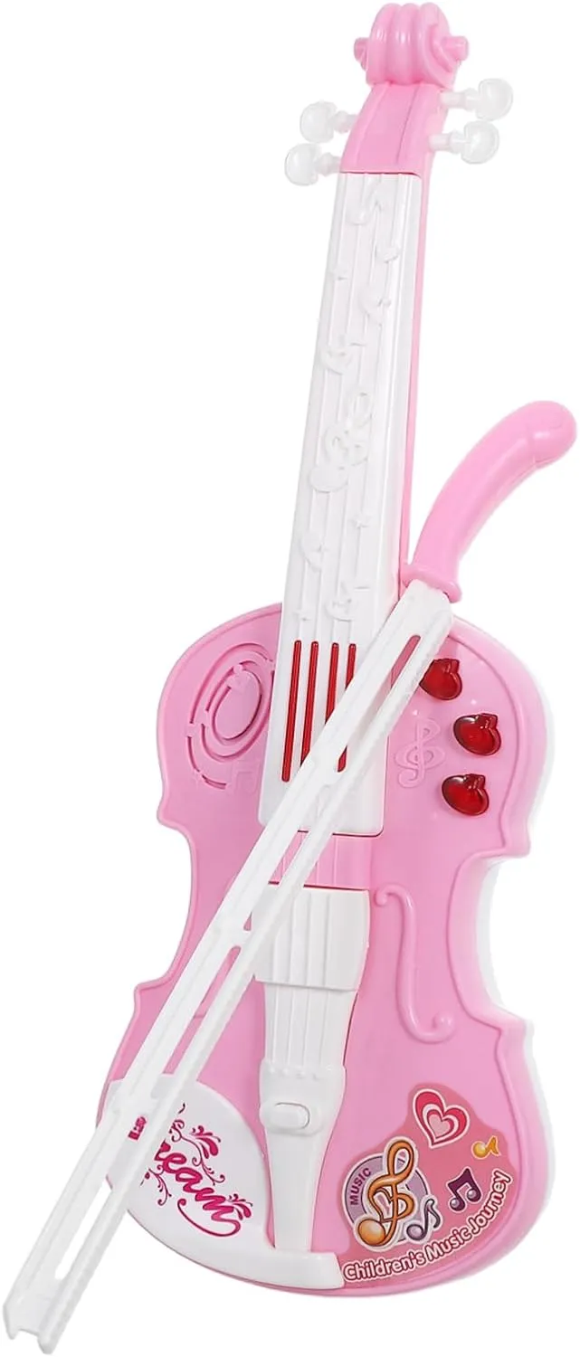 for Interactive Electronic conduct designate Violin with Sound Light Effects Portable Design for Home Kindergarten and Travel Musical Plaything 1Set Violin 