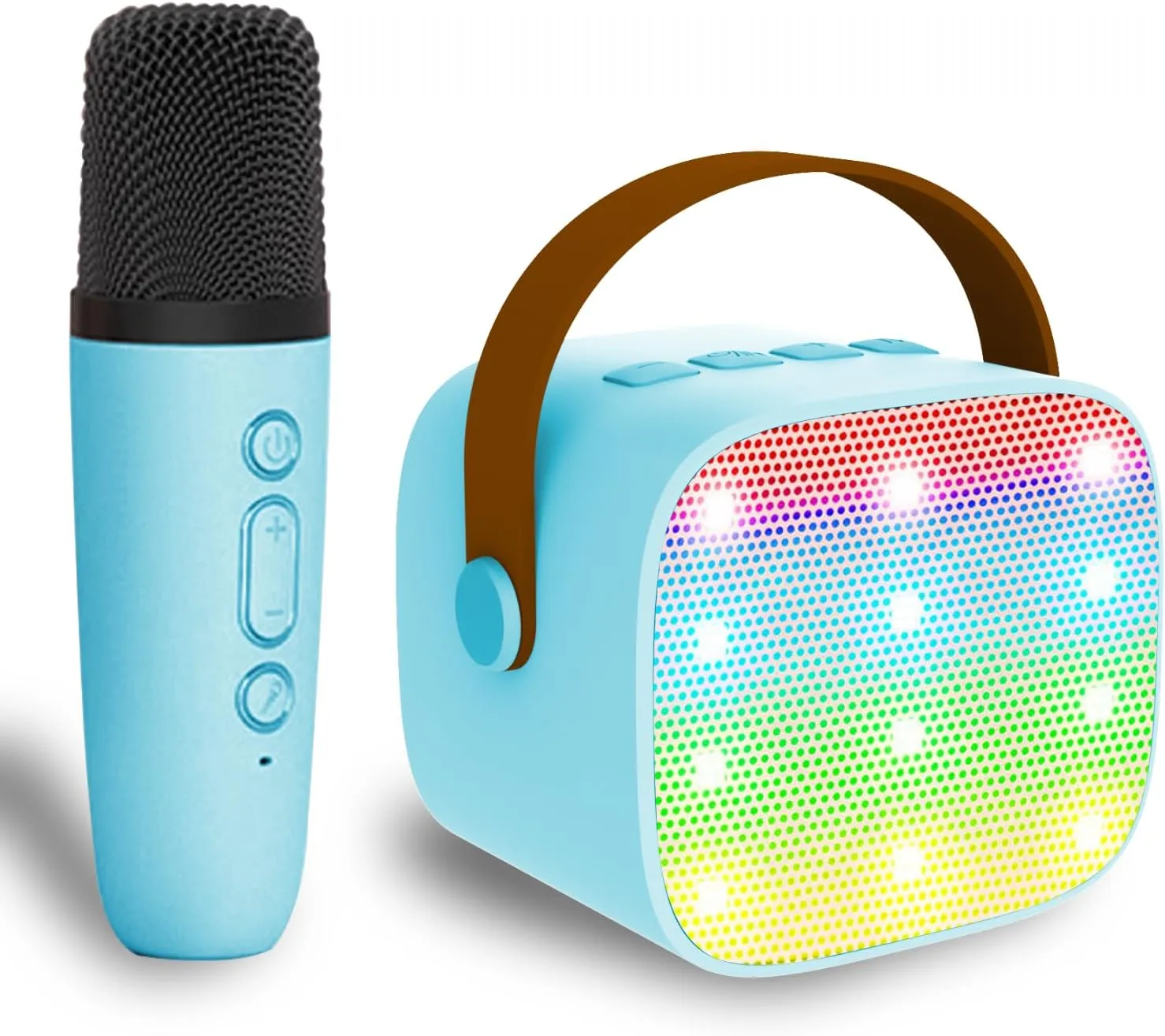 for Kids Adults, Portable Bluetooth Speaker with 1 Wireless Microphones, Christmas Birthday Toys Birthday Gifts for Girls 4, 5, 6, 7, 8  Years Old fraction Kid Karaoke Machine for Kids, Mini Karaoke Machine 