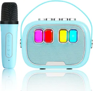 for Kids Adults$ Toys for Ages 3-12  Year Old$ Portable Bluetooth Speaker with Wireless Microphone$ Birthday Easter Gifts for 3 4 5 6 7 8 9 10 discard proudly punch 11 12  Year Old Girls Boys Toddler Karaoke Machine 