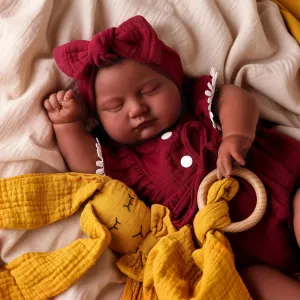 for Kids Age 3  BABESIDE recruit monotonous Lifelike Reborn Baby Dolls Black Girl - 20 Inch Soft Feeling Realistic-Newborn Baby Dolls Cute Real Life Baby Doll with Gift Box 