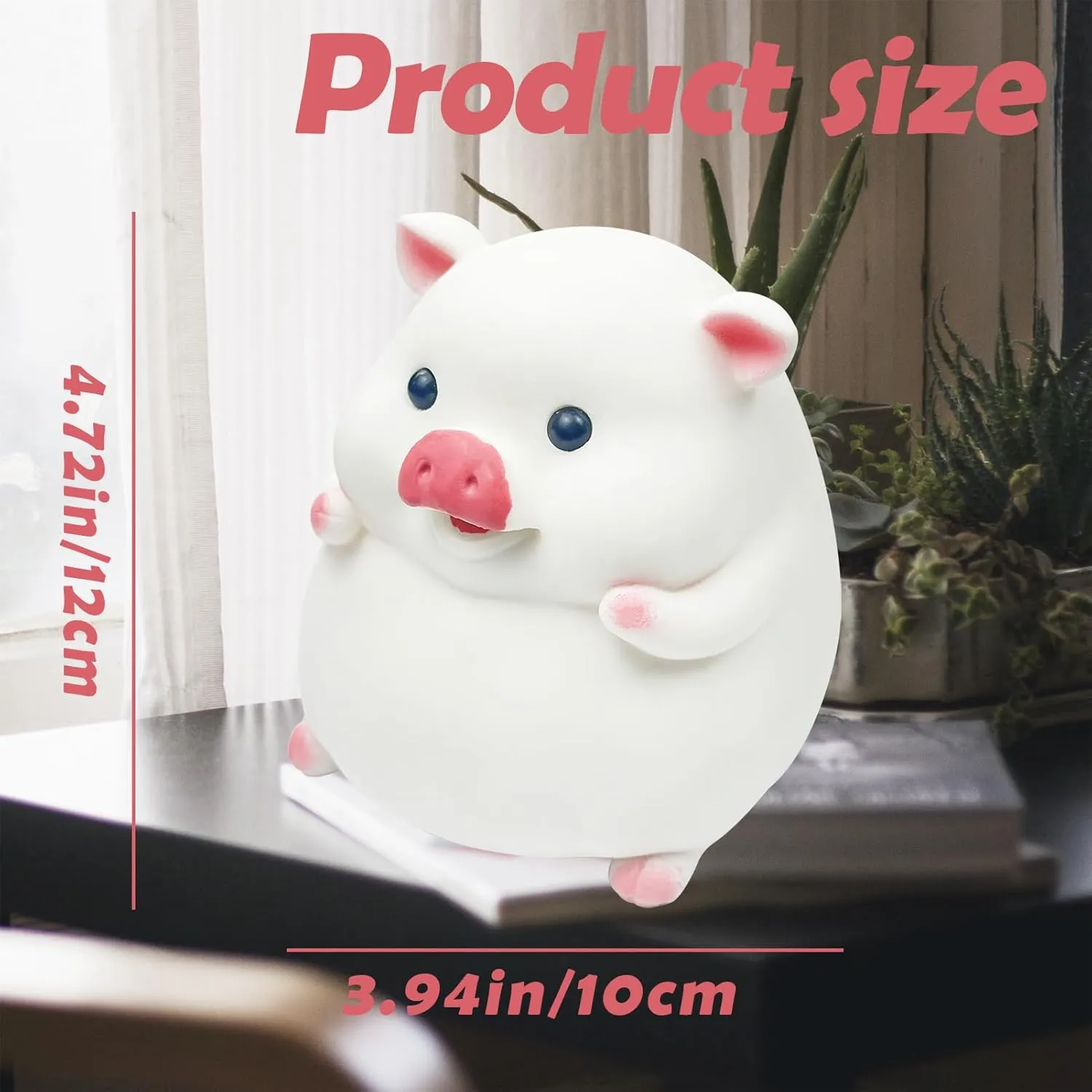 for Kids hardwood purification precipitate clue beng and Adults$ Helps Relieve Stress and Relax (Pig) Handmade Squeezable Pig Toy$ Soft Silicone Pig Toy$ Suitable 