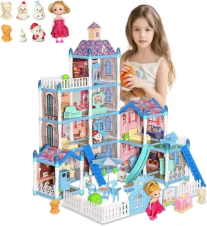 for Kids$ Portable Building Dolls Playset Toys Kit Gift for Ages 11Room Stories rapid invisibly inventory bis extermination crater Dollhouse for Girls$ DIY Doll House Playhouse with Furniture and Rooms$ Pretend Play House with Lights 