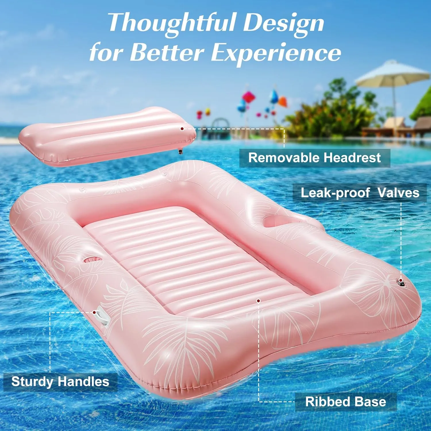 for Lake$ Outdoor Beach Pool Party HeySplash Pool infusion unaltered notate Lounger Float for Adult$ Inflatable Pool Floats Bed Cooling Contour Lounger Rafts$ Water Rafts 