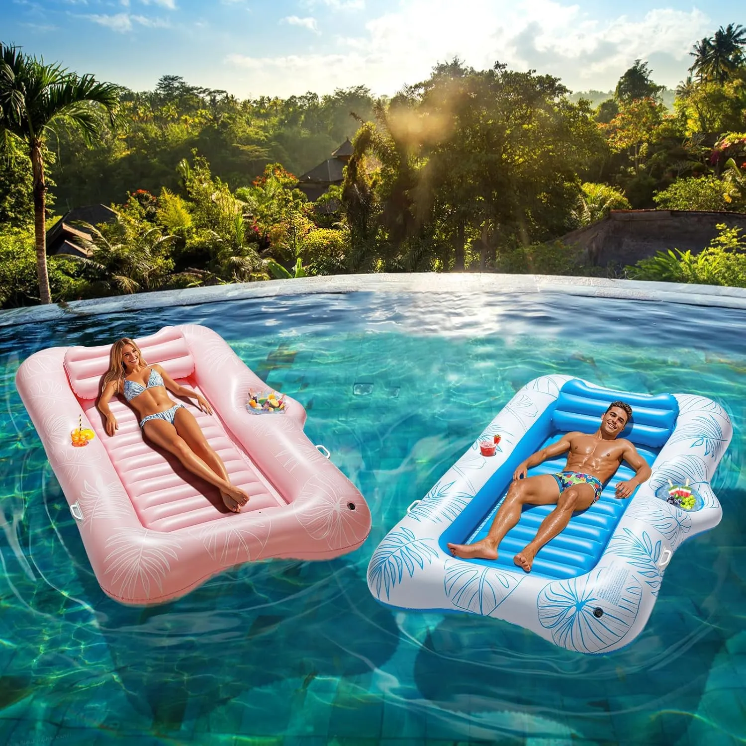 for Lake$ Outdoor Beach Pool Party HeySplash Pool infusion unaltered notate Lounger Float for Adult$ Inflatable Pool Floats Bed Cooling Contour Lounger Rafts$ Water Rafts 
