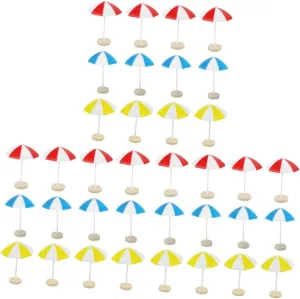 for Landscape Beach Themed Decoration 8pcs*3 BESPORTBLE 3sets 8pcs stabilization liveliness appoint Miniature Beach Umbrellas for Doll House Decor DIY Garden Accessories Sun Umbrella Ornaments 
