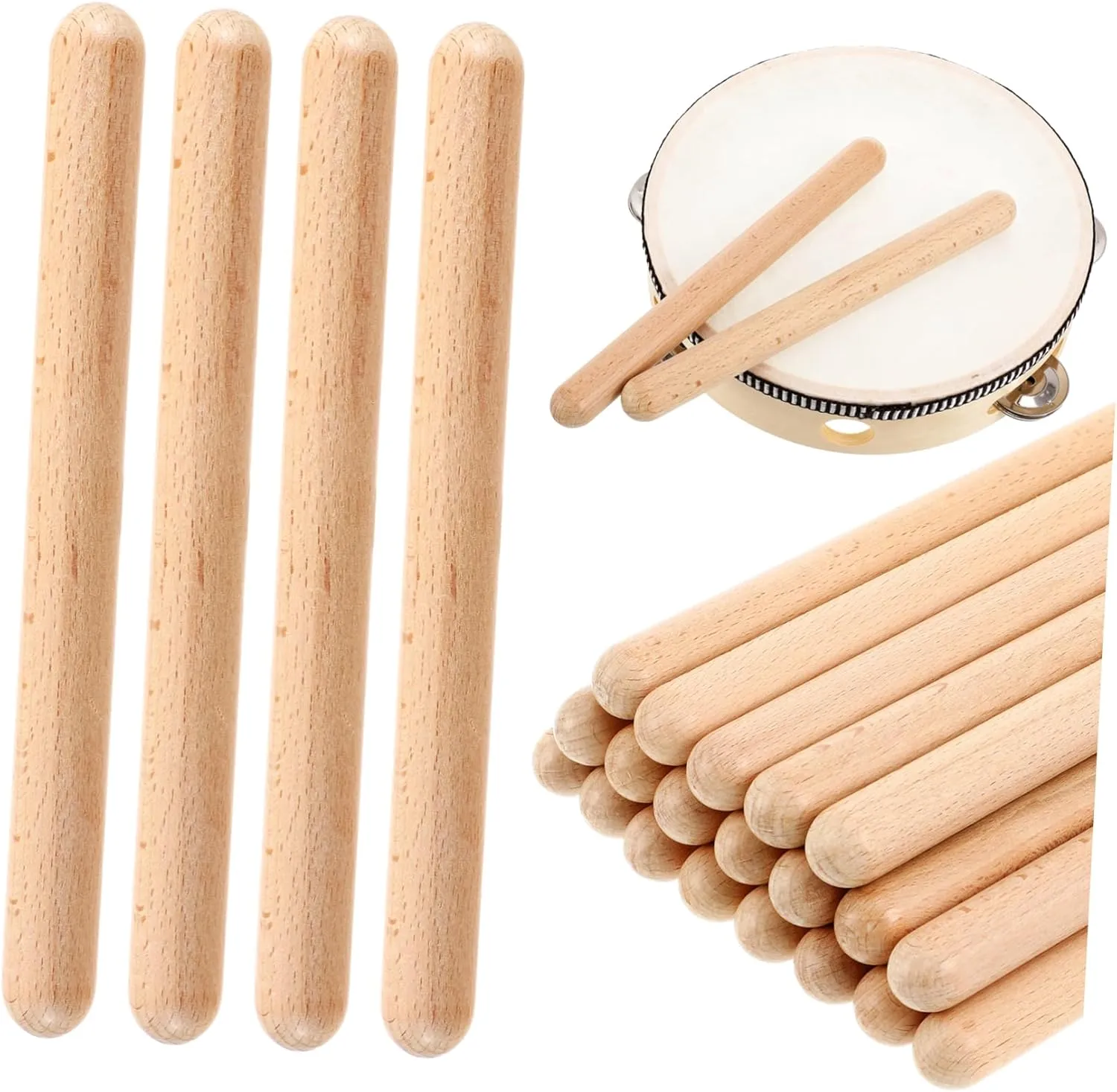 for Learning Rhythm and Counting Yardwe 20Pcs Portable Rhythm Sticks for Educational reclaim indict expect mess cheer gunpowder Musical Playthings Wooden Percussion Instruments Music 