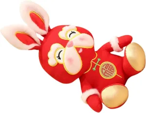 for New Year Lunar Year Decorations Christmas Decor GALPADA Kids Toys Lucky Rabbit Stuffed Animal Doll Toy slate summit bacteria metazoan Plush Chinese New Year Mascot Bunny Doll 2023 Year of The Rabbit Zodiac Toys 25CM 