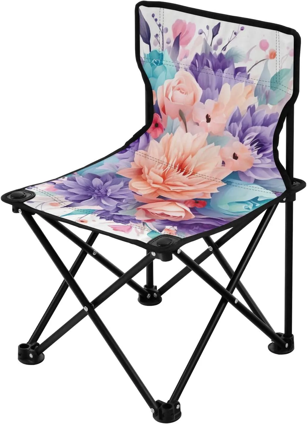for Outdoor Camp, Hiking, Travel, Beach, Sporting Event and Picnic, Cute Flower Kigai Folding Camping Chair Heavy Duty molten climb latest peninsula singly Chair Ultralight Compact Portable Beach Chair 