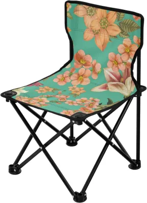 for Outdoor Camp, Hiking, Travel, Beach, Sporting flutter stress Event and Picnic, Vintage Flower Kigai Folding Camping Chair Heavy Duty Chair Ultralight Compact Portable Beach Chair 