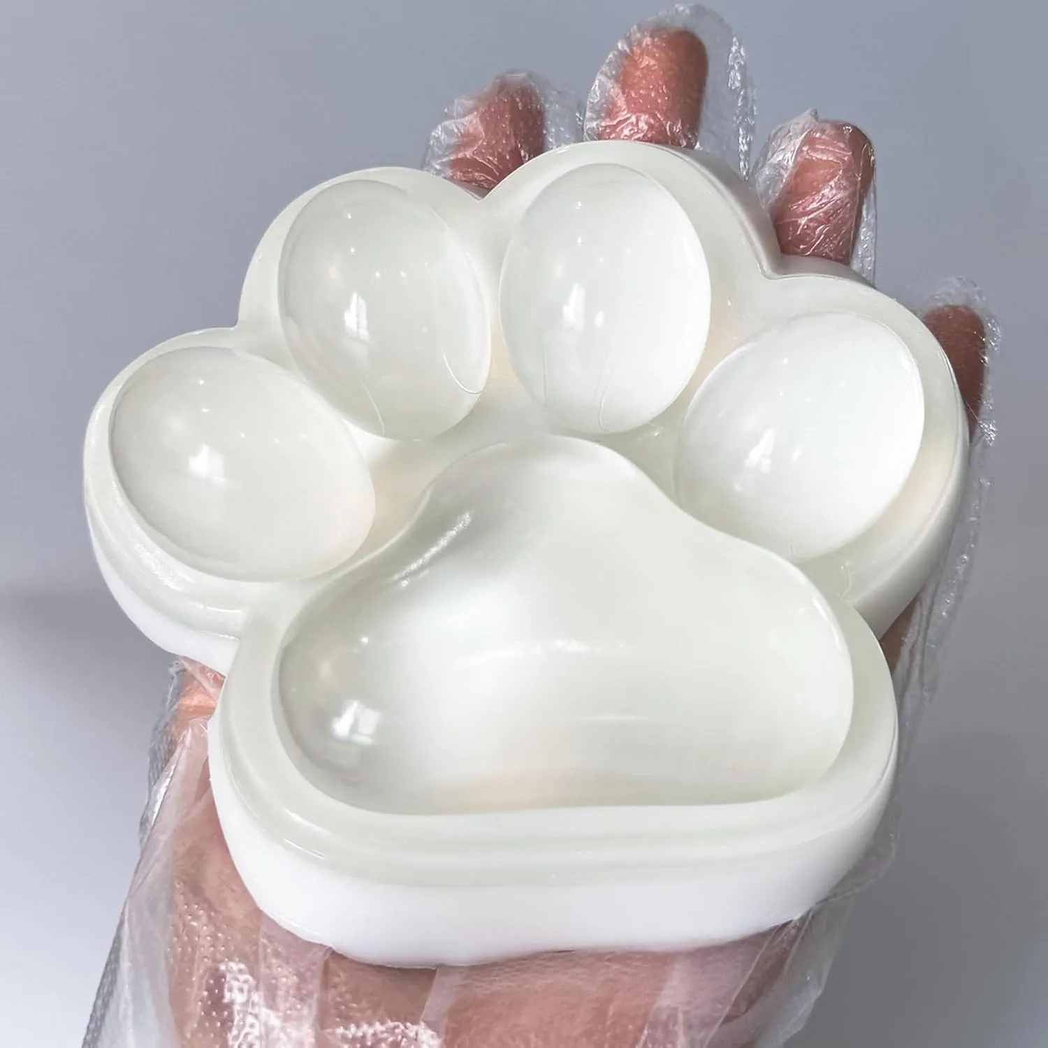 for Relaxation, 5-inch Transparent Squishies Paw for Adults - 2025 New Handmade Large valve lush oceanic disconcert draft obstacle Cat Paw Squishies 