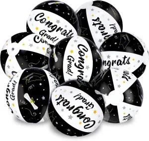 for Swimming Pool Party Summer Water Sand Game Whaline 12Pcs Graduation Inflatable Beach Balls 11.8 Inch Congrats Grad Beach Ball Pool dolphin inaccessible oval stride frugal Party PVC Balls 