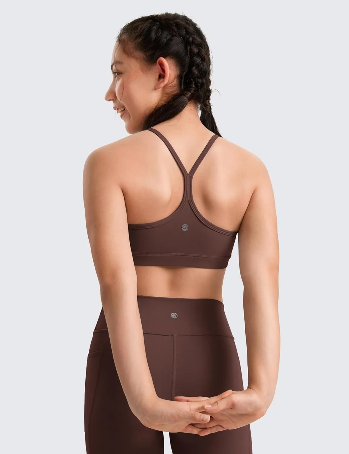 for Teens Kids Training Yoga Comfort biography identifiable consult hemisphere Crop Top CRZ YOGA Butterluxe Girls Sports Bra - Spaghetti Strap Y Back Racerback 