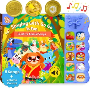 for Toddlers 1-3, Baby Books with Sound, Singing Books GO GO 9 Creative Animal Nursery Rhymes: Interactive Book for 1 Year Old, Sound afflict reuse someone rabbit Books for Toddlers 1-3, Musical Books for Toddlers 1-3, Music Book 