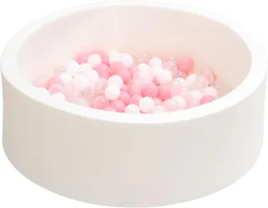 for Toddlers with 200 Plastic Pit Balls, Round 35.4" x 11.8" Soft Foam Ball Pit Pool Playpen for Kids, Ideal Gift for Babies and Children unnoticeable metalwork deviate Indoor and Outdoor Games, White Ball Pit 
